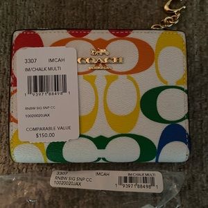 limited coach pride collection rainbow wallet.